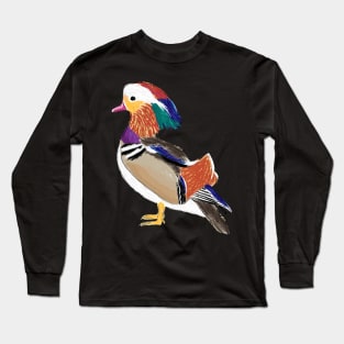 Nice Artwork showing a Mandarin Duck III Long Sleeve T-Shirt